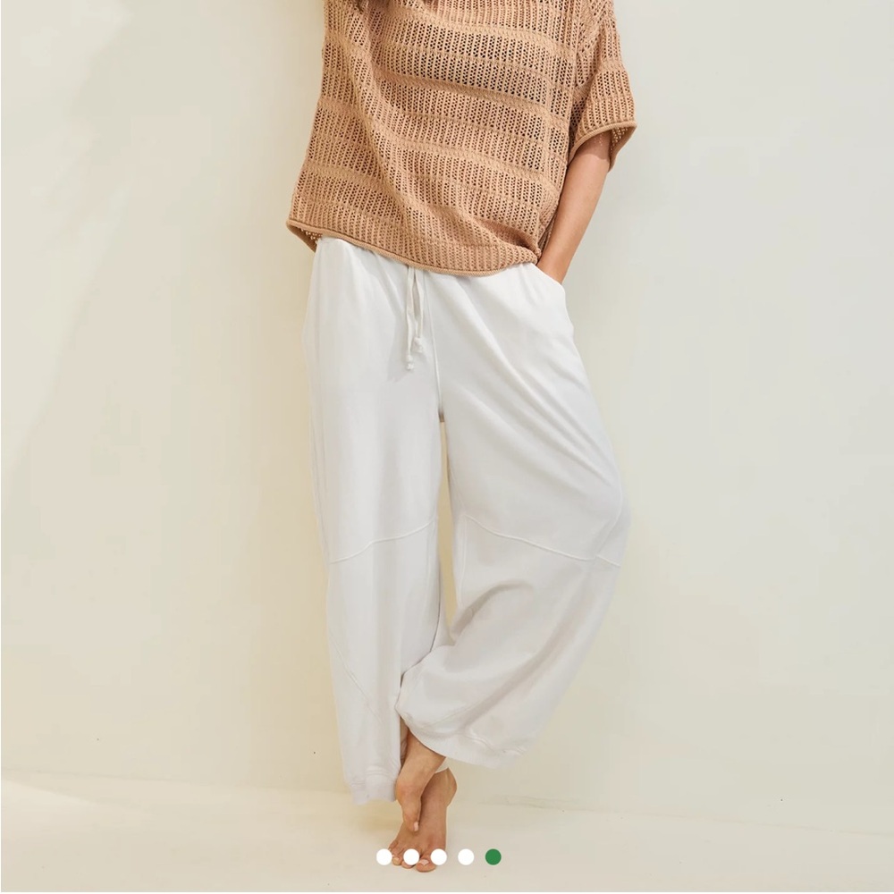 Aerie Tan Knit oversized crochet Top sz large